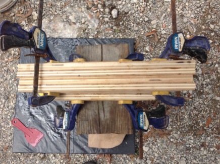 Laminating plywood to fill hull side